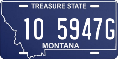 MT license plate 105947G