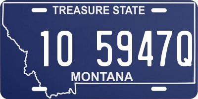 MT license plate 105947Q