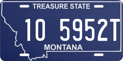 MT license plate 105952T