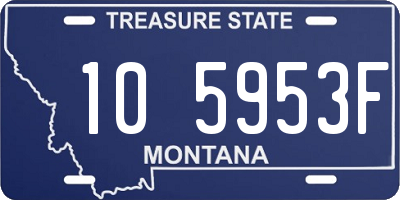 MT license plate 105953F