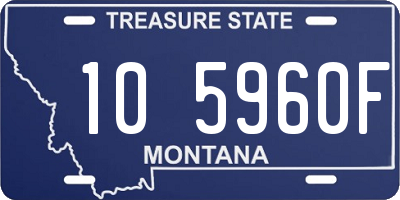 MT license plate 105960F