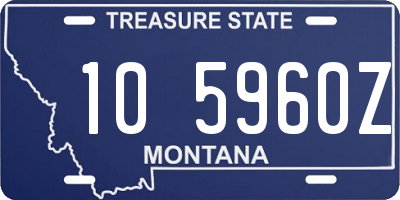 MT license plate 105960Z