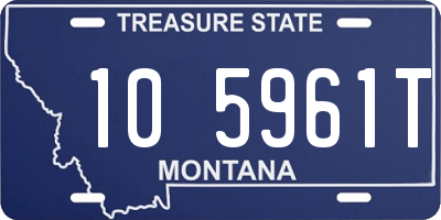 MT license plate 105961T