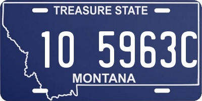 MT license plate 105963C