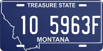 MT license plate 105963F