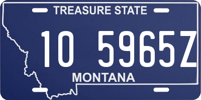 MT license plate 105965Z