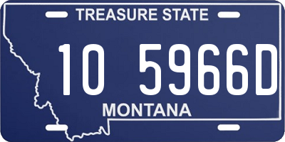 MT license plate 105966D