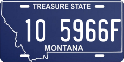 MT license plate 105966F