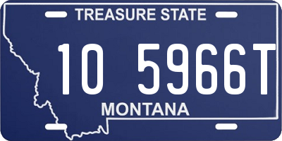 MT license plate 105966T