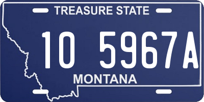 MT license plate 105967A