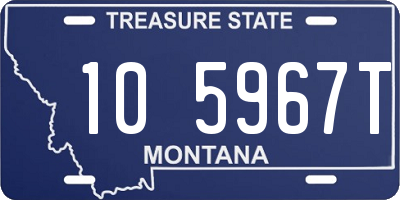 MT license plate 105967T