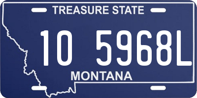 MT license plate 105968L