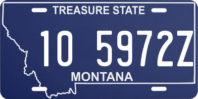 MT license plate 105972Z