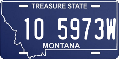 MT license plate 105973W