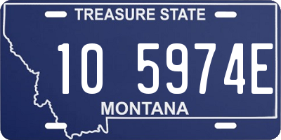 MT license plate 105974E