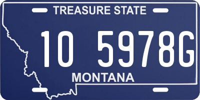 MT license plate 105978G