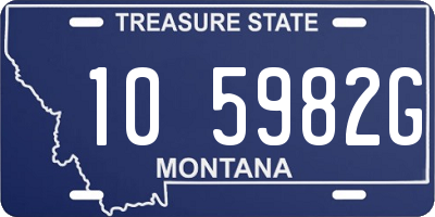 MT license plate 105982G