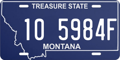 MT license plate 105984F