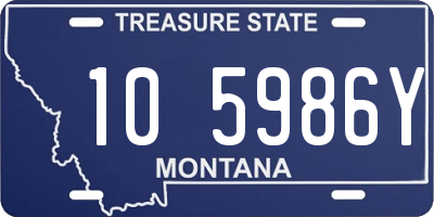 MT license plate 105986Y