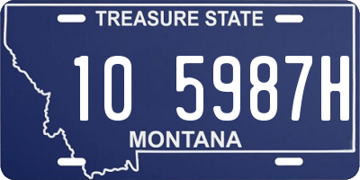 MT license plate 105987H