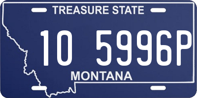 MT license plate 105996P