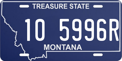 MT license plate 105996R