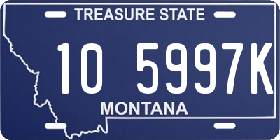 MT license plate 105997K