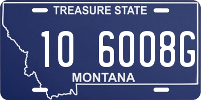 MT license plate 106008G