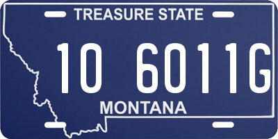 MT license plate 106011G