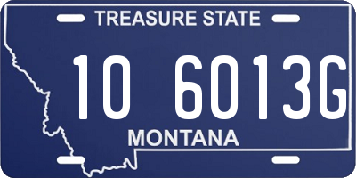 MT license plate 106013G