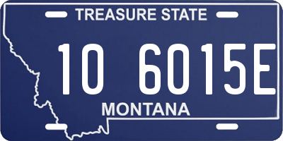 MT license plate 106015E