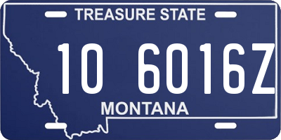 MT license plate 106016Z