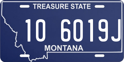 MT license plate 106019J