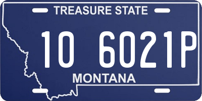 MT license plate 106021P