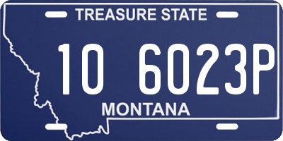 MT license plate 106023P