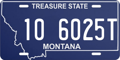 MT license plate 106025T