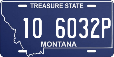 MT license plate 106032P