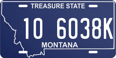 MT license plate 106038K