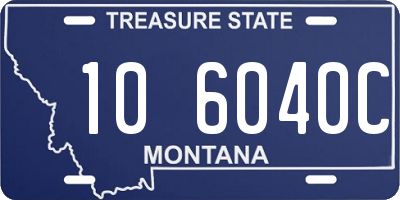 MT license plate 106040C