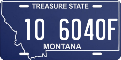 MT license plate 106040F