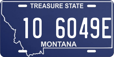 MT license plate 106049E