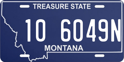 MT license plate 106049N