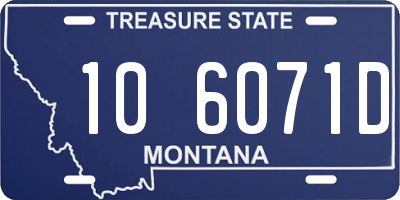 MT license plate 106071D