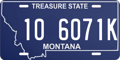 MT license plate 106071K