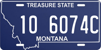 MT license plate 106074C