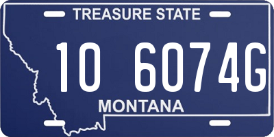 MT license plate 106074G