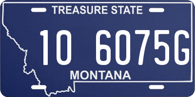 MT license plate 106075G