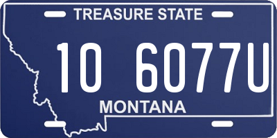 MT license plate 106077U