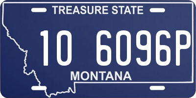 MT license plate 106096P