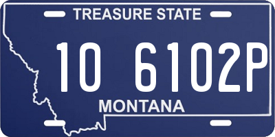 MT license plate 106102P